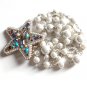 CHANEL STAR GRIPOIX Glass Brooch Pendant Pearl Strand Necklace Gold CC NIB