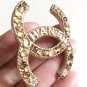 CHANEL GOLD Metal Fantasy Pearl Crystal CC Brooch 2016 Fall Winter Authentic NIB