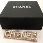 CHANEL GOLD Crystal Brooch Pin All-Letters Badge Authentic CC HALLMARK NIB