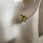 CHANEL Delicate CRYSTAL CC Gold Stud Earrings Rhinestone Authentic Hallmark NIB