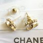CHANEL Delicate CRYSTAL CC Gold Stud Earrings Rhinestone Authentic Hallmark NIB