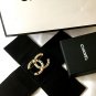 CHANEL Rome Paris Pearl Rhinestone Crystal Brooch Pin VINTAGE GOLD CC Authentic