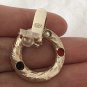 CHANEL Multi Color Rhinestone GOLD Metal Clip Earrings Byzantine Jewel NIB