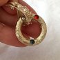 CHANEL Multi Color Rhinestone GOLD Metal Clip Earrings Byzantine Jewel NIB