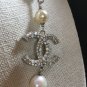 CHANEL Silver Crystal Chain CC Pearl Short Necklace Choker 2017 NIB