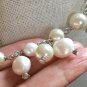 CHANEL Silver Crystal Chain CC Pearl Short Necklace Choker 2017 NIB