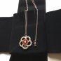 CHANEL Camellia Pearl White Red CC Pendant Necklace GOLD Chain Authentic NIB