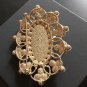 CHANEL Pearl Scatter Crystal CC Gold Brooch Byzantine Big Oval Authentic NIB