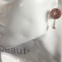 CHANEL Red Acrylic Gold Star CC Stud Pearl Dangle Earrings Authentic NIB