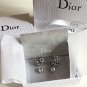 DIOR TRIBAL Grey Crystal Silver Stud Earrings Mise En Dior Tribale Authentic NIB