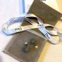 DIOR TRIBAL Pearl Stud Ruthenium Tiny Crystal Earrings Mise En Dior Tribale