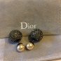 DIOR TRIBAL Pearl Stud Ruthenium Tiny Crystal Earrings Mise En Dior Tribale