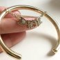CHRISTIAN DIOR Fashion Bracelet Gold Crystal Bangle Cuff Authentic NIB
