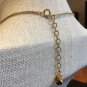 CHRISTIAN DIOR Signature Crystal Gold Fashion Necklace Authentic NIB