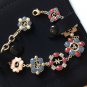 CHANEL Vintage Gripoix CC Pearl Enamel Rhinestone Gold Bracelet 2016 NIB