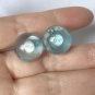 DIOR TRIBAL Transparent Blue Bead Silver Stud Earrings Mise En Dior Authentic NIB