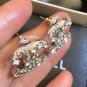 CHANEL Medium CC Silver Stud Earrings Crystal Square Round Authentic NIB
