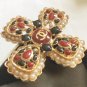 CHANEL CC Brooch Pin Red Black Enamel Cross Gold Metal Pendant Vintage NIB
