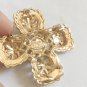 CHANEL CC Brooch Pin Red Black Enamel Cross Gold Metal Pendant Vintage NIB