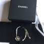 CHANEL Camellia CC Crystal Pearl Bracelet Gold Metal Authentic NIB