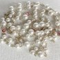 CHANEL Vintage CC PEARL Necklace Gold Chain Twist Red Pink Crystal NIB