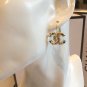 CHANEL Byzantine Gold Earrings Multi Color Rhinestone  Lever Back NIB