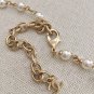 CHANEL Vintage CC PEARL Necklace & Bracelet Set Gold Metal Medal NIB