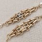 CHANEL Vintage CC PEARL Necklace & Bracelet Set Gold Metal Medal NIB