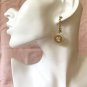 CHANEL Gold Small Stud Medal CC Dangle Drop Earrings Long Style NIB