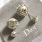 DIOR TRIBAL Earrings Mise en DIOR TRIBALE Crystal Baguette Pearl Resin SILVER