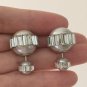 DIOR TRIBAL Earrings Mise en DIOR TRIBALE Crystal Baguette Pearl Resin SILVER