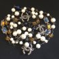 CHANEL Ruthenium CC Pearl Long Necklace Gripiox Color bead 45" NIB