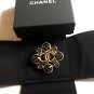 CHANEL Black Crystal Rhombus CC Gold Metal Brooch Pin 2018 NIB