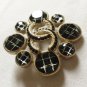 CHANEL Black Crystal Rhombus CC Gold Metal Brooch Pin 2018 NIB