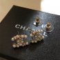 CHANEL Gold CC Stud Earrings Seed Pearl Tiny Bow Small Authentic NIB