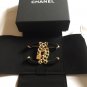 CHANEL Gold Chain Metal CC Black Acrylic Brooch Pin 2018 NIB