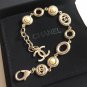 CHANEL Classic Gold Metal CC Pearl Bracelet Vintage Style Authentic NIB