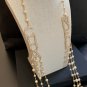 CHANEL Crystal Letters Runway 2019 Pearl Necklace Gold Multi Strand NIB