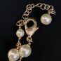 CHANEL Crystal Letters Runway 2019 Pearl Necklace Gold Multi Strand NIB