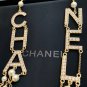 CHANEL Crystal Letters Runway 2019 Pearl Necklace Gold Multi Strand NIB