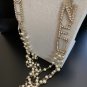CHANEL Crystal Letters Runway 2019 Pearl Necklace Gold Multi Strand NIB