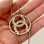 CHANEL CC Princess Cut Crystal Bracelet Gold Medal Chain Authentic NIB
