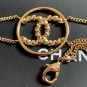CHANEL CC Princess Cut Crystal Bracelet Gold Medal Chain Authentic NIB