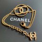 CHANEL CC Princess Cut Crystal Bracelet Gold Medal Chain Authentic NIB