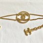 CHANEL CC Princess Cut Crystal Bracelet Gold Medal Chain Authentic NIB