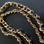 CHANEL CC Black Crystal Key Pendant Necklace Leather Gold Chain 2017 NIB