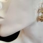 CHANEL CC Gold Lantern Dangle Earrings Lever back Pierced Classic NIB