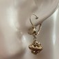 CHANEL CC Gold Lantern Dangle Earrings Lever back Pierced Classic NIB