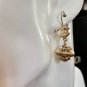 CHANEL CC Gold Lantern Dangle Earrings Lever back Pierced Classic NIB