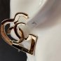 CHANEL Gold Heart CC Fashion Statement Jumbo Earrings 2022 NIB